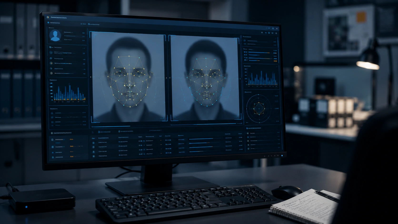 Capa do artigo: Biometria facial e análise fotogramétrica como prova em investigação criminal